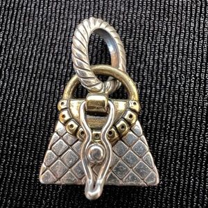 Brighton ABC GOLD SILVER TWO TONE HANDBAG PURSE charm OPENS UP